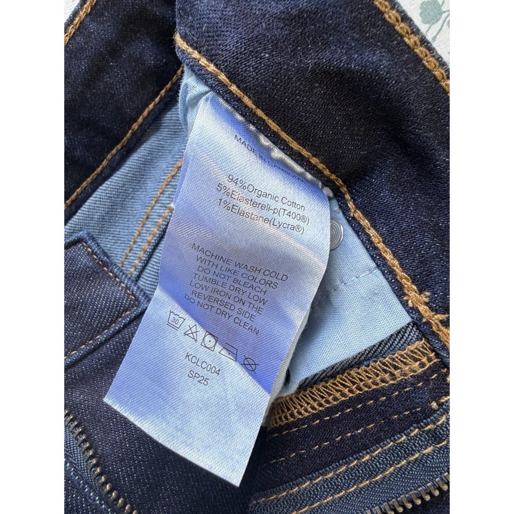 Quince Women's Size 26 Dark Wash Skinny Jeans Organic Cotton Stretch Denim - Picture 9 of 12